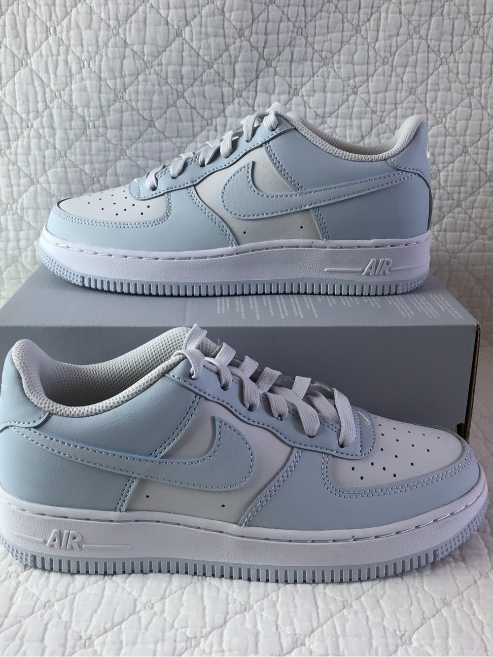 Nike Air Force 1 (GS) Shoes Youth Kids SZ 5Y Platinum Tint Alabaster CT3839-014